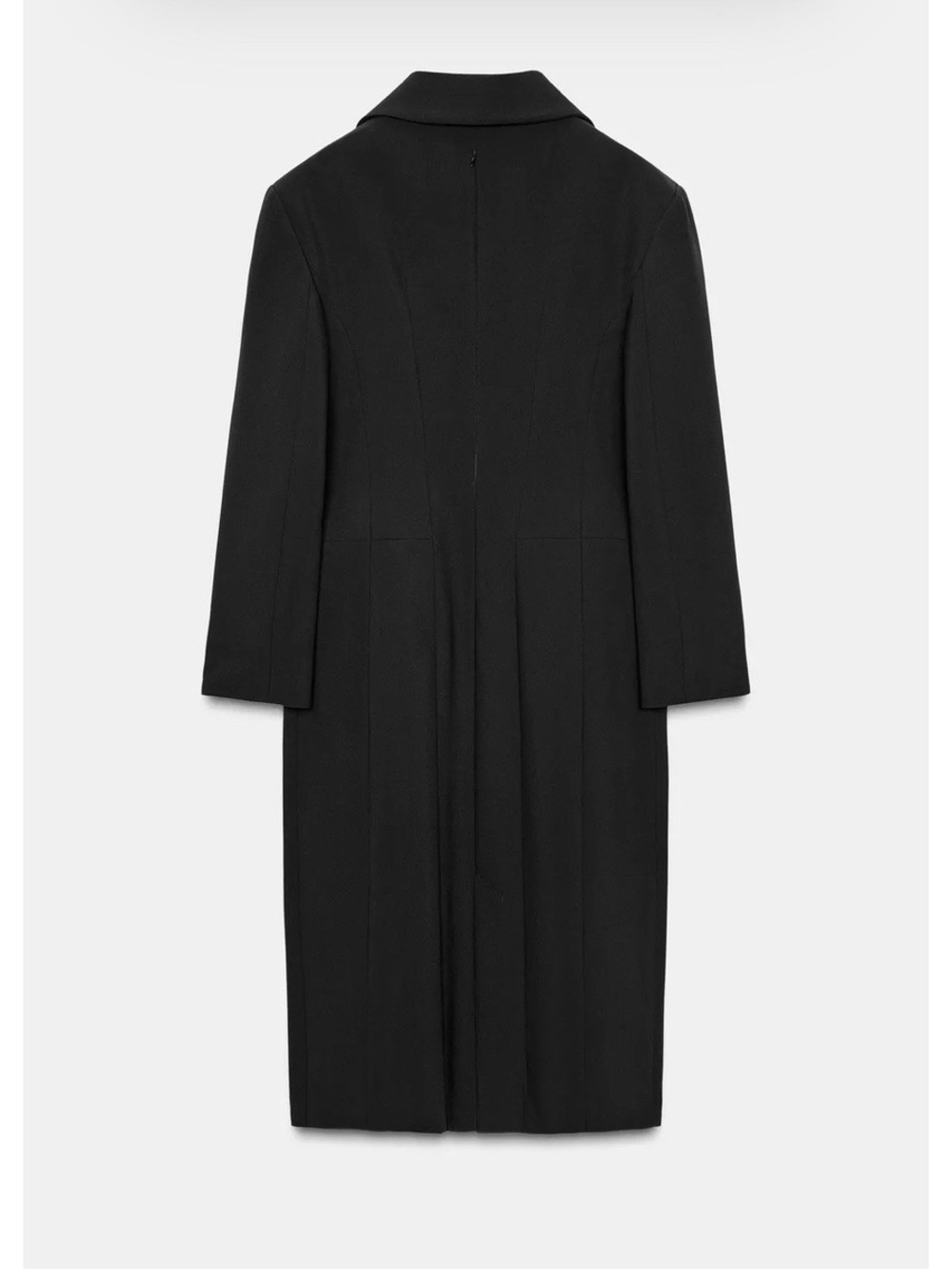 NWT. Zara ZW Collection Black Coat Dress. Size S. - Picture 10 of 14